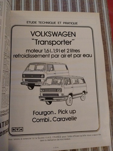 Revue Technique Volkswagen Transporter 1.6 1.9 2.0 E Combi fourgon Caravelle - Bild 3 von 13