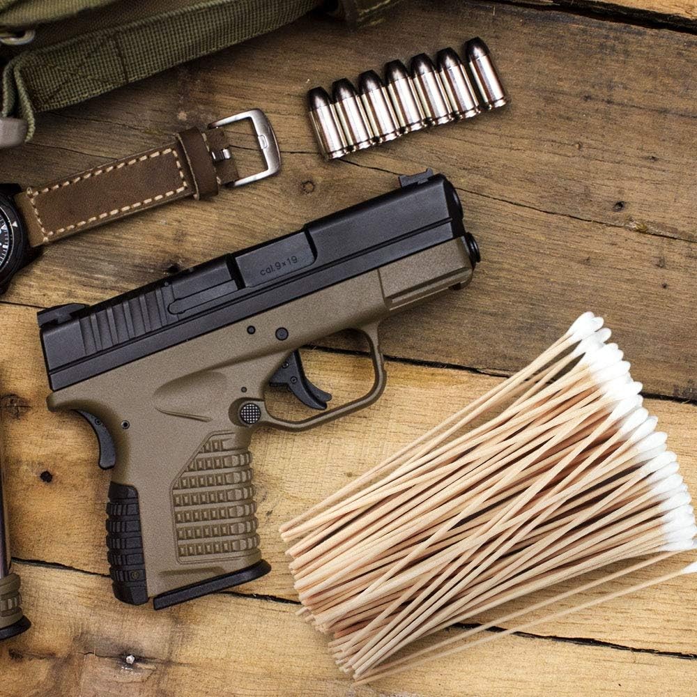 200 Pcs Count 6" Inch Long Cotton Swabs with Wooden Handles Cotton Tipped Applic