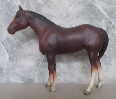 Vintage 1970-1980 Breyer Liver Chestnut Quarter Horse Yearling B #2