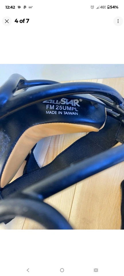 Máscara facial All-Star Adult Umpire Catcher’s FM25UMPL preta com tonalidade para olhos - Imagem 3 de 3