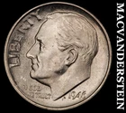 1946-D Roosevelt Dime- Silver- Choice Gem Brilliant Uncirculated Luster #J1886