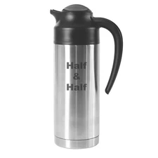 Service Ideas S2SN100HHET Steelvac 1 Liter Half And Half Server