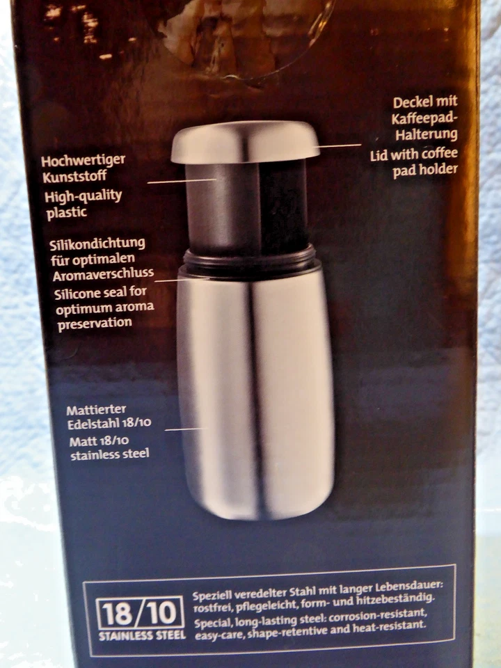 Tchibo Kaffeepad Spender, unbenutzt, OVP, Edelstahl - Bild 3 von 4