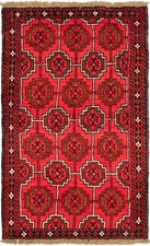 Traditional Vintage Hand-Knotted Oriental Carpet 3'5" x 5'8" Wool Area Rug