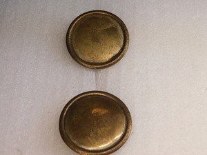 Old Pair Of Brass Horse Bridle Rosette Rosettes
