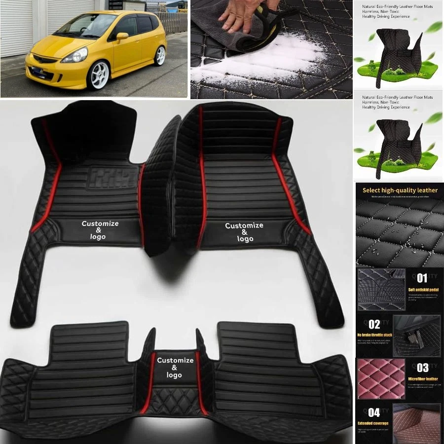 For Honda Fit Car Floor Mats Luxury Waterproof Liners Carpets Cargo Custom - Image 3 of 4