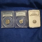 Lot of 3 - 1960 MS65 Rosie, 1960 PF 66 cameo Rosie, 1976-S PR69DCAM Nickel