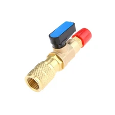 Refrigerant Ball Valve Adapter 1/4" SAE for Air Conditioner HVAC A/C Automoti...