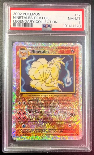 2002 Pokemon NINETALES Legendary Collect. Reverse Holo 17/110 PSA 8