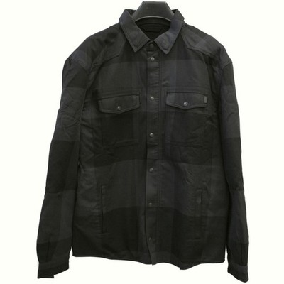 Herren Motorrad Hemd Jacke M - John Doe Motoshirt - Big Block grau-schwarz