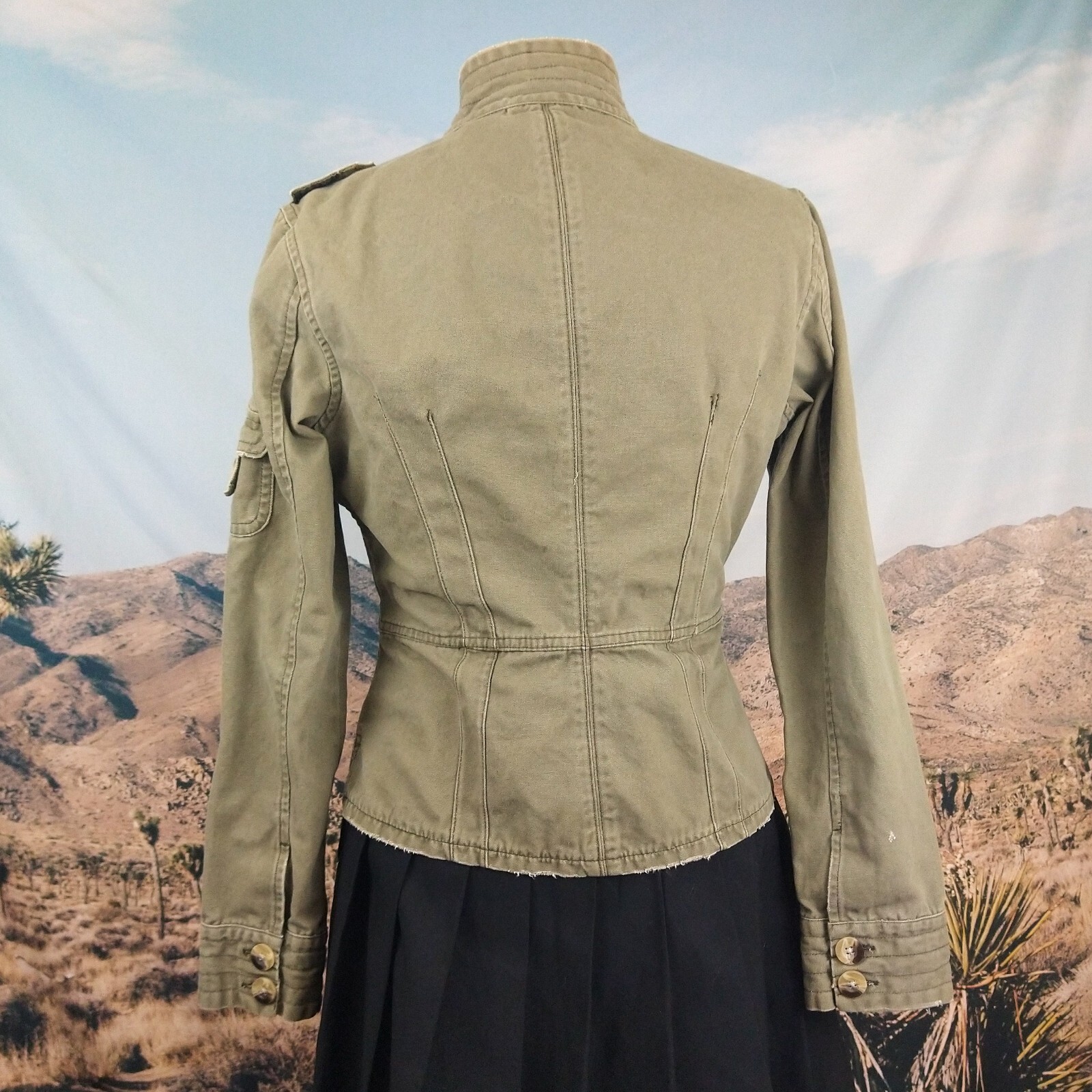 Jordache Military Olive Green Jacket Lightweight Ridi… Gem