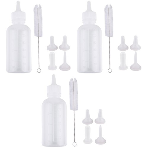 3 Pack Bottles Newborn Kitten Supplies Animal Pearlescent Baby eBay