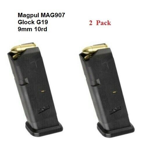 Magpul 2 PACK - MAG907 PMAG GL9 Round -10 Magazine Indefinitely GLOCK Complete Free Shipping the for