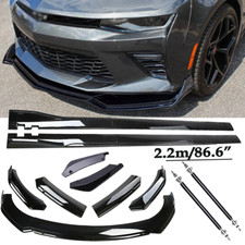 For Camaro Ss 16-21front Bumper Spoiler Body Kit Side Skirtstrut Glossy Black For Camaro Ss 16-21front Bumper Spoiler Body Kit Side Skirtstrut Glossy Black
