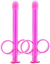 Lube Tube Lubricant Anal Applicator Syringe Shooter Launcher Two Pack