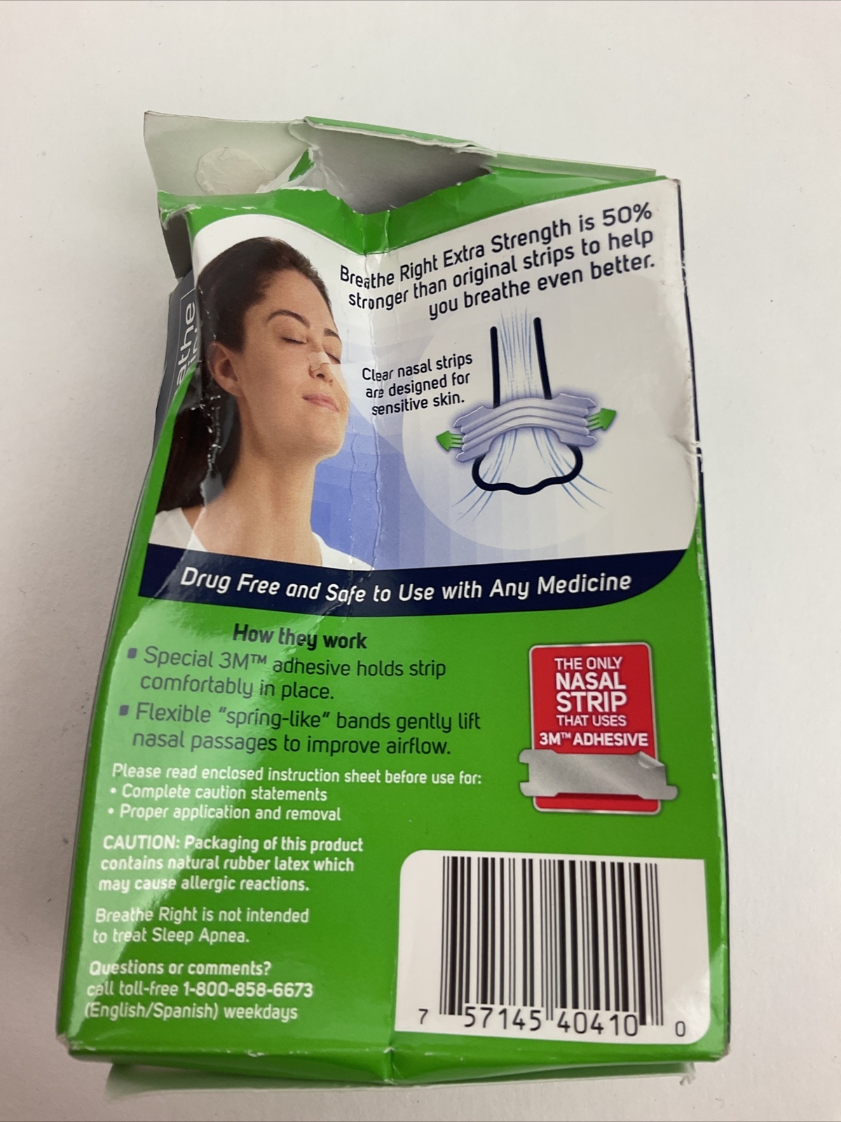 Breathe Right Extra Strength Nasal Strips for Sensitive Skin Clear