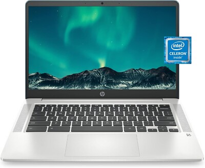 HP 14a-na0120nr 14'' HD Laptop Intel Celeron N4020 1.1 GHz 4GB 32GB eMMC ChromeOS