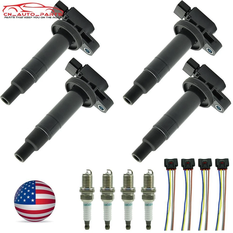 Ignition Coil & Spark Plug w/plug For Toyota Scion XA XB 1.5L UF316 90919-02240 - Image 2 of 4