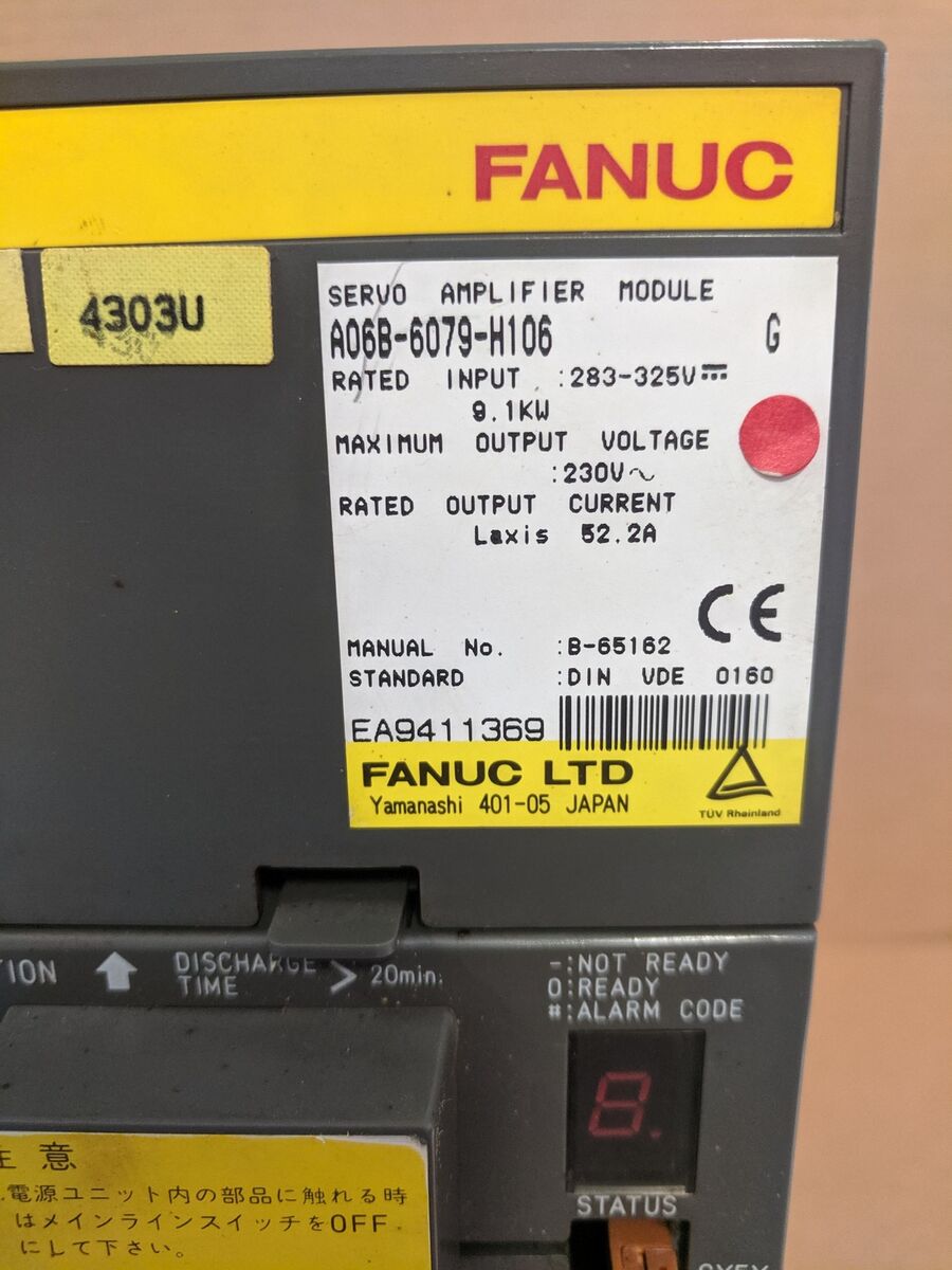 Fanuc A06B-6079-H106 Servo Verstärker Modul, 9.1KW 230V 52.2 Fanuc A06B-6079-H106 Servo Verstärker Modul, 9.1KW 230V 52.2