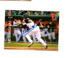 J.C. Cardenas 2016 Lansing Lugnuts auto signed team set card Blue Jays Low A