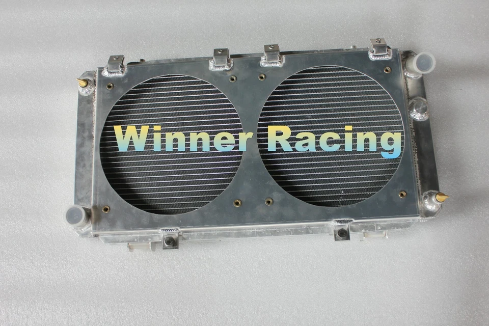 Radiador de aluminio Fit Toyota MR 2 Mark I AW11 1.6 16V 1984-1990 + cubierta del ventilador + ventiladores Foto 3 de 4