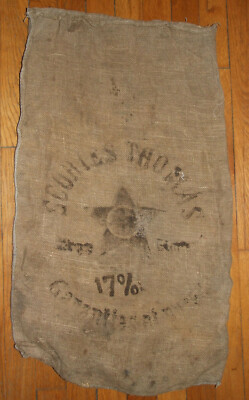 Ancien Sac Toile De Jute Thomas - N°8 - Made In France, Vintage, état Correct