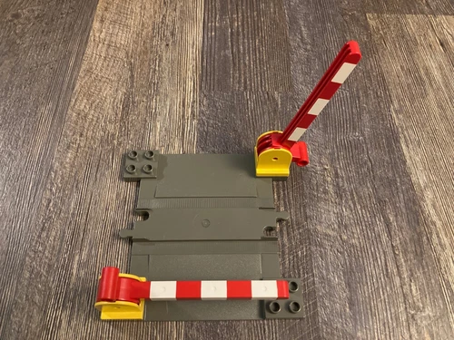 LEGO Duplo 2x Zugkreuzungstor Querbalken 6406apb01 Rampen für Autoüberquerung 6391
