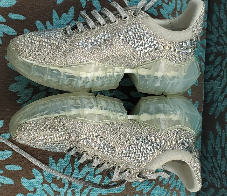 Jimmy Choo Swarovski Sneakers 37.5 | eBay