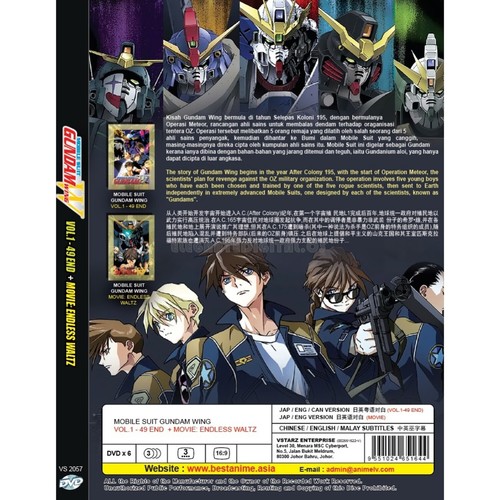 Anime DVD Mobile Suit Gundam Wing Vol.1-49 End + Endless Waltz Movie (Eng Dub) - Bild 2 von 7