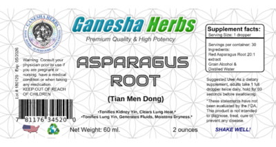 Wild Asparagus Root (Tian Men Dong) 20:1 extract Liquid Tincture NOW 2 OUNCES!
