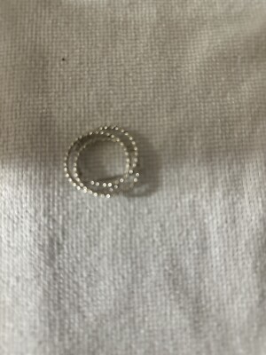 Tiffany & Co Estate Triple Wreath Brooch Pin 18K Silver TIF540