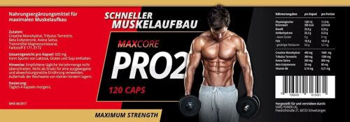 Maxcore und Alpha NO2 Muskelaufbau Extrem Pre Workout und Testobooster Anabol - Picture 4 of 24