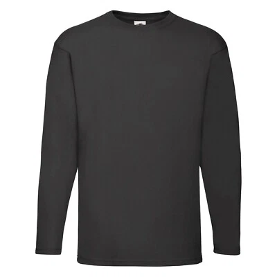 Fruit of the Loom Valueweight Long Sleeve T-Shirt Crew Neck - 8 Colours - S-5XL - Image 1 of 4