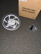 TCFUNDY 18" Ceiling Fan with Night Lights Modes - White