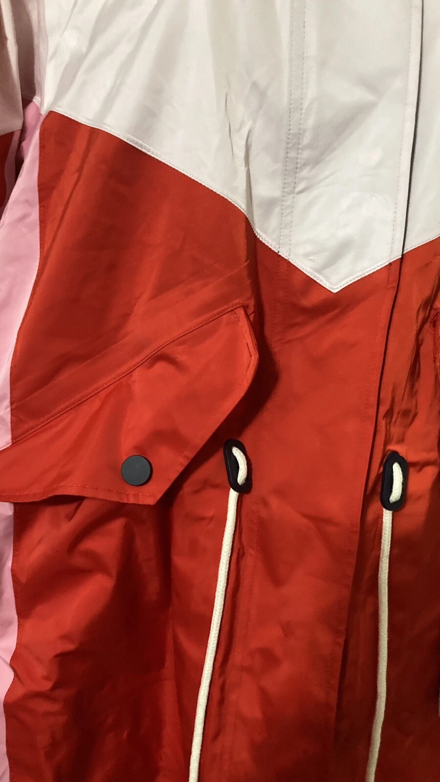 NUOVO parka con cappuccio oversize Tory Burch multicolore taglia M