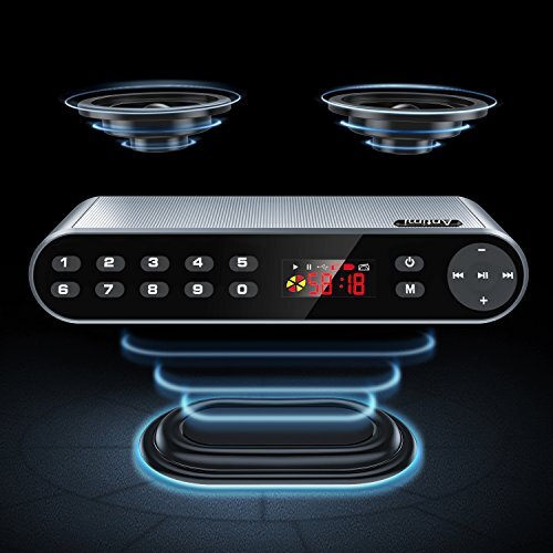 Bluetooth/FM Radio/MP3 Player Portable Wireless Speaker (Black) Silver black - Picture 4 of 7