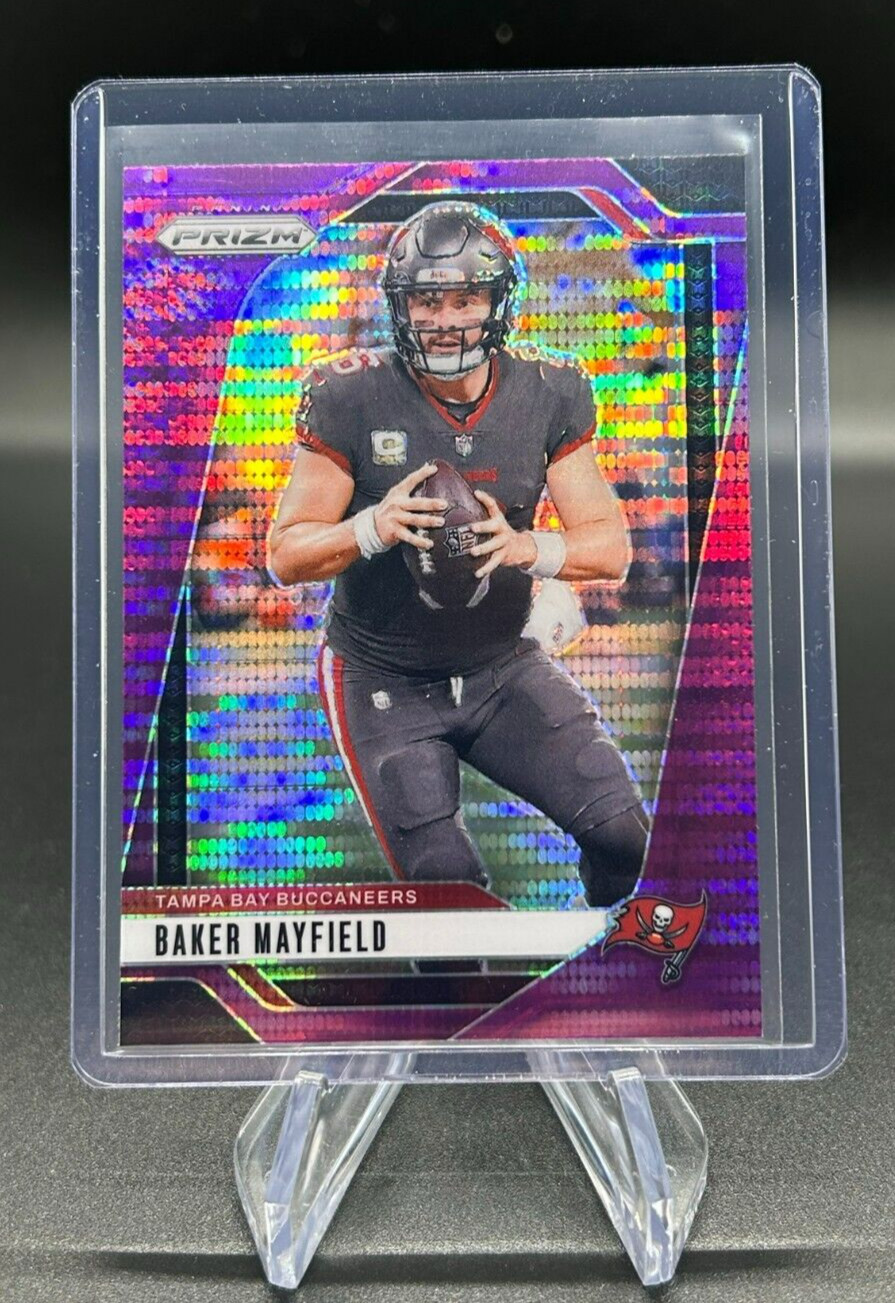 2024 Panini Prizm Baker Mayfield Purple Pulsar Prizm #268 Tampa Bay Bucs
