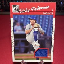 2023 Donruss Baseball Ricky Tiedemann Retro Materials Card #90M-RT TA89