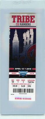 2010 Opening Day - 4/12 Cleveland Indians Texas Rangers Travis Hafner ...