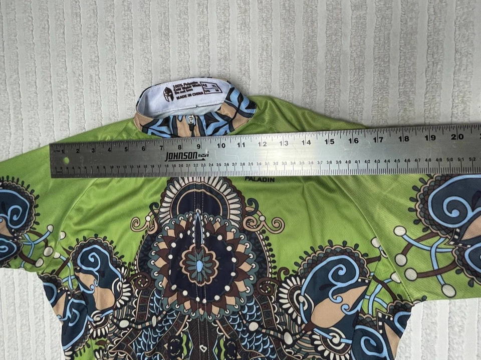 Paladin Women's Medium Mandala Flower Long Sleeve Full-Zip Cycling Jersey Top - Image 4 of 4