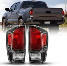 16-23 Toyota Tacoma Pickup Tail Lights Black Smoked Assembly Pair 81550-04170