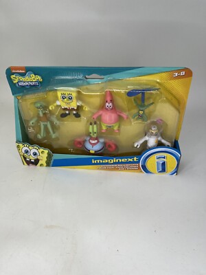 Imaginext Spongebob Squarepants 6-Pack Patrick Plankton Squidward Krabs Sandy