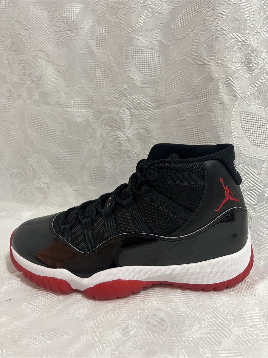 NIKE AIR JORDAN XI 11 RETRO 11.5 BRED B RED BLACK 378037 061