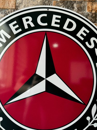 Letrero MERCEDES BENZ - Alta calidad - RARO - Distribuidor de servicio - 19,7" (50 cm) - Imagen 4 de 11