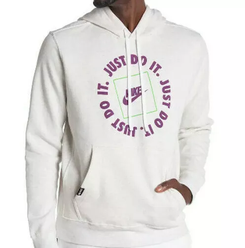 Nike Men s Birch Heather Purple JDI Pullover Fleece Hoodie DA0151 051 Sz XL XXL