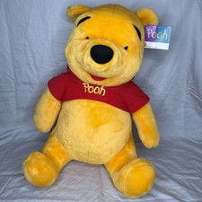VTG Disney Jumbo Winnie the Pooh Plush Stuffed Animal Bear Large 20 inch MATTEL