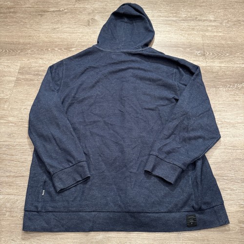 Five Four Hoodie Mens 2XL Blue Full Zip Drawstring Cotton Blend Sweatshirt Adult - Picture 6 of 10