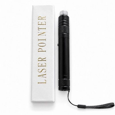 Portable Black Laser Pointer Pen with Wrist Strap & Storage Box