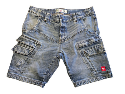 Engelbert Strauss e.s. Cargo Worker-Jeans-Short POWERdenim , Gr. 60  stonewashed