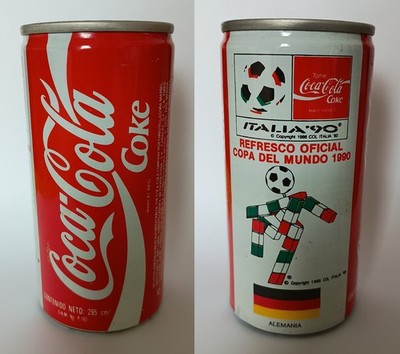 Coca-Cola CAN from VENEZUELA - FIFA World Cup 1990 - GERMANY - VERY RARE!!!